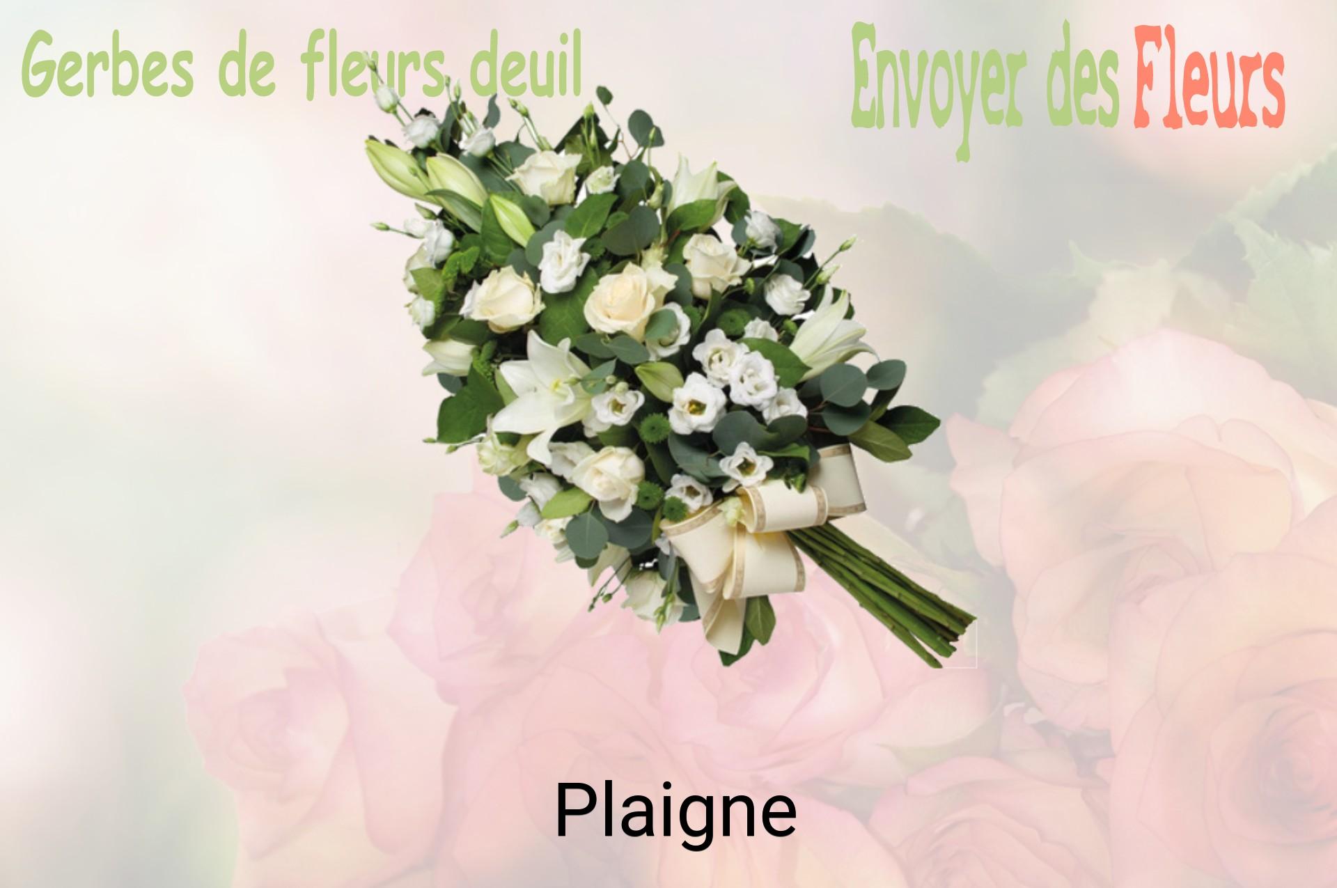 Gerbe de fleurs de deuil livrée à Plaigne